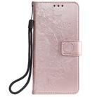 For Honor 200 Lite Totem Flower Embossed Leather Phone Case with Lanyard(Rose Gold) - 2