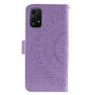 For Honor 200 Lite Totem Flower Embossed Leather Phone Case with Lanyard(Purple) - 3