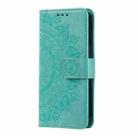 For Honor X6b 4G Global Totem Flower Embossed Leather Phone Case with Lanyard(Green) - 2