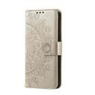 For Honor X6b 4G Global Totem Flower Embossed Leather Phone Case with Lanyard(Gold) - 2