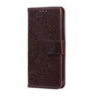 For Honor X6b 4G Global Totem Flower Embossed Leather Phone Case with Lanyard(Brown) - 2