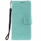 For Honor 400 Lite Totem Flower Embossed Leather Phone Case with Lanyard(Green) - 2