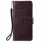 For Honor 400 Lite Totem Flower Embossed Leather Phone Case with Lanyard(Brown) - 2