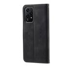 For Honor 200 Lite TTUDRCH Embossed Line Splicing Leather Phone Case(Black) - 3