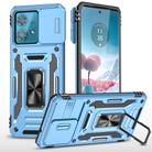 For Motorola Edge 40 Neo Armor PC + TPU Camera Shield Phone Case(Light Blue) - 1