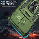 For Motorola Moto G84 Armor PC + TPU Camera Shield Phone Case(Olive Green) - 2