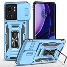 For Motorola Edge 40 Armor PC + TPU Camera Shield Phone Case(Light Blue) - 1