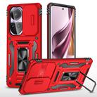 For OPPO Reno10 Global Armor PC + TPU Camera Shield Phone Case(Red) - 1