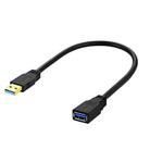 USB 3.0 Female To USB 3.0 Male PVC Cable, Length:0.6m(Black) - 1