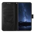 For Sharp Aquos R9 Pro / SH-54E Embossed Butterfly Leather Phone Case(Black) - 3