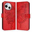 For Sharp Aquos Sense9 Plus Embossed Butterfly Leather Phone Case(Red) - 2