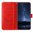 For Sharp Aquos Sense9 Plus Embossed Butterfly Leather Phone Case(Red) - 3