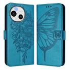 For Sharp Aquos Sense9 Plus Embossed Butterfly Leather Phone Case(Blue) - 2