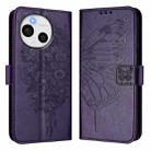 For Sharp Aquos Sense9 Plus Embossed Butterfly Leather Phone Case(Dark Purple) - 2