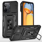 For Xiaomi Poco C65/Redmi 13C Armor PC + TPU Camera Shield Phone Case(Black) - 1