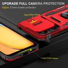For Xiaomi Poco C65/Redmi 13C Armor PC + TPU Camera Shield Phone Case(Red) - 3