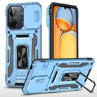 For Xiaomi Poco C65/Redmi 13C Armor PC + TPU Camera Shield Phone Case(Light Blue) - 1