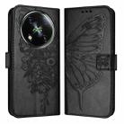 For itel RS4 S666LN Embossed Butterfly Leather Phone Case(Black) - 2