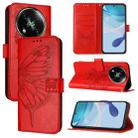 For itel RS4 S666LN Embossed Butterfly Leather Phone Case(Red) - 1