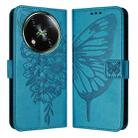 For itel RS4 S666LN Embossed Butterfly Leather Phone Case(Blue) - 2