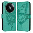 For itel RS4 S666LN Embossed Butterfly Leather Phone Case(Green) - 2