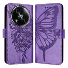 For itel RS4 S666LN Embossed Butterfly Leather Phone Case(Light Purple) - 2