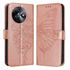 For itel S24 Embossed Butterfly Leather Phone Case(Rose Gold) - 2