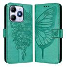 For itel A90 4G Embossed Butterfly Leather Phone Case(Green) - 2