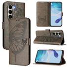For itel A95 5G Embossed Butterfly Leather Phone Case(Grey) - 1
