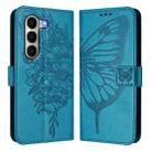 For itel A95 5G Embossed Butterfly Leather Phone Case(Blue) - 2