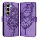 For itel A95 5G Embossed Butterfly Leather Phone Case(Light Purple) - 2