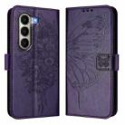For itel A95 5G Embossed Butterfly Leather Phone Case(Dark Purple) - 2