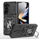 For Samsung Galaxy Z Fold6 5G Armor PC + TPU Camera Shield Phone Case(Black) - 1