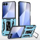 For Samsung Galaxy Z Flip7 5G Armor PC + TPU Camera Shield Phone Case(Light Blue) - 1