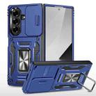 For Samsung Galaxy Z Fold7 5G Armor PC + TPU Camera Shield Phone Case(Navy Blue) - 1