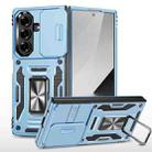 For Samsung Galaxy Z Fold7 5G Armor PC + TPU Camera Shield Phone Case(Light Blue) - 1