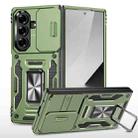 For Samsung Galaxy Z Fold7 5G Armor PC + TPU Camera Shield Phone Case(Olive Green) - 1