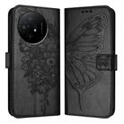 For TCL 50 XL 5G Embossed Butterfly Leather Phone Case(Black) - 1