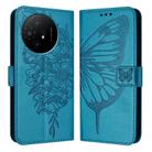 For TCL 50 XL 5G Embossed Butterfly Leather Phone Case(Blue) - 1