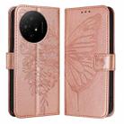 For TCL 50 XL 5G Embossed Butterfly Leather Phone Case(Rose Gold) - 1