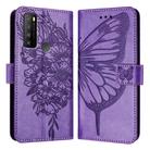 For TCL 30 XL T701DL Embossed Butterfly Leather Phone Case(Light Purple) - 2