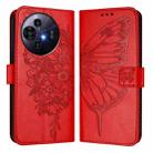 For TCL 50 Pro NxtPaper Embossed Butterfly Leather Phone Case(Red) - 2