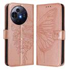 For TCL 50 Pro NxtPaper Embossed Butterfly Leather Phone Case(Rose Gold) - 2