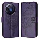 For TCL 50 Pro NxtPaper Embossed Butterfly Leather Phone Case(Dark Purple) - 2