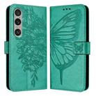 For Sony Xperia 1 VI Embossed Butterfly Leather Phone Case(Green) - 1