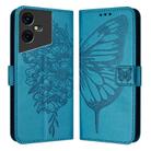 For Tecno Pova Neo 3 Embossed Butterfly Leather Phone Case(Blue) - 1