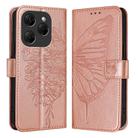 For Tecno Spark 20 Pro Embossed Butterfly Leather Phone Case(Rose Gold) - 1