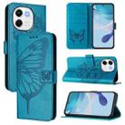 For Tecno Spark 30 5G / Pova 6 Neo 5G Embossed Butterfly Leather Phone Case(Blue) - 1