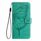 For Tecno Camon 40 Premier Embossed Butterfly Leather Phone Case(Green) - 3