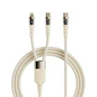 ROCK G20 2 in 1 5A USB-C/Type-C to USB-C/Type-C+8 Pin Transparent Fast Charging Data Cable, Length: 1.5m(Beige) - 1